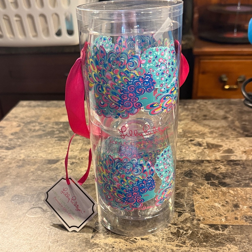 Lilly Pulitzer Vibrant Acrylic Wine Glasses